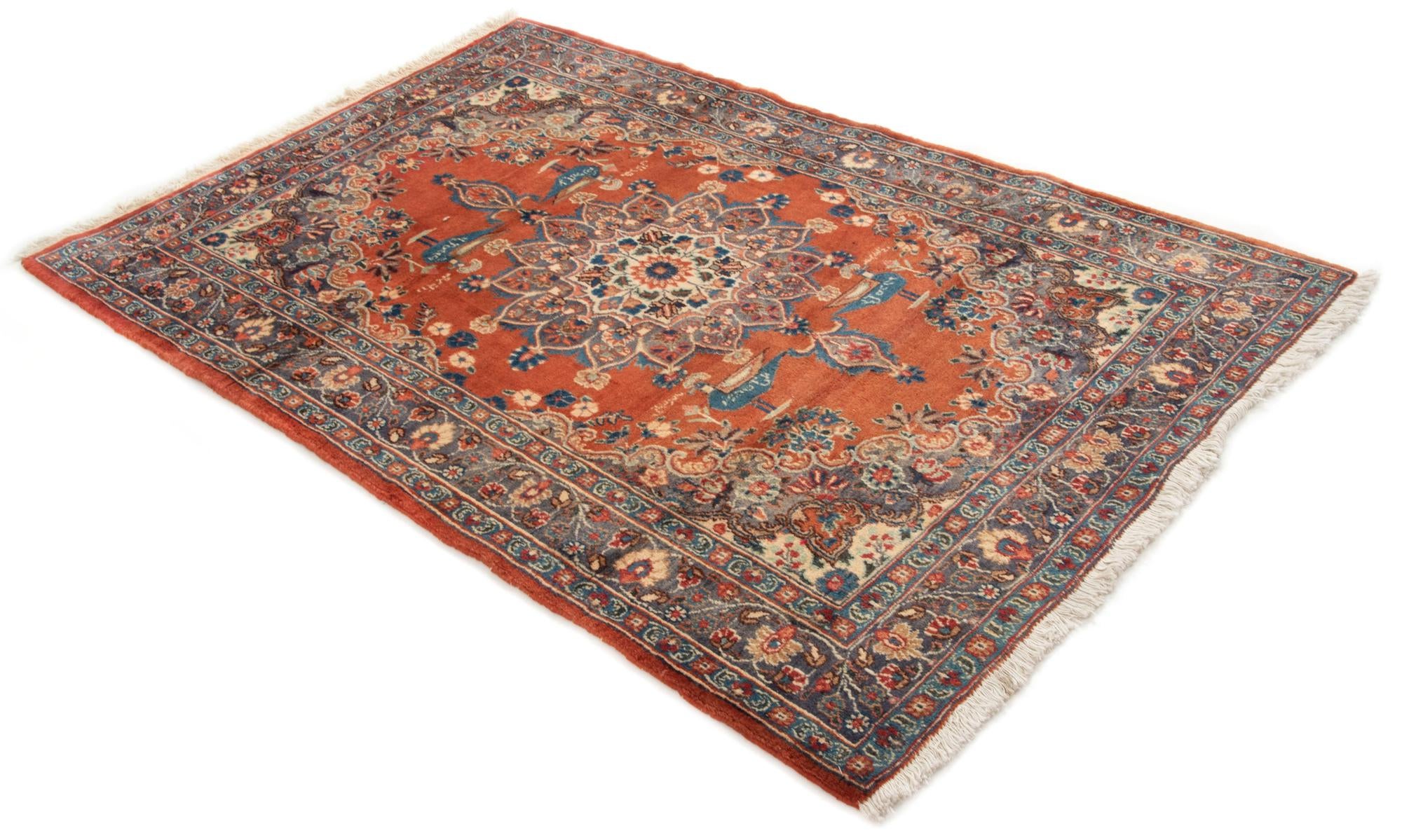 4' 2 x 6' 5 Hand Knotted Mood Persian Wool Rug