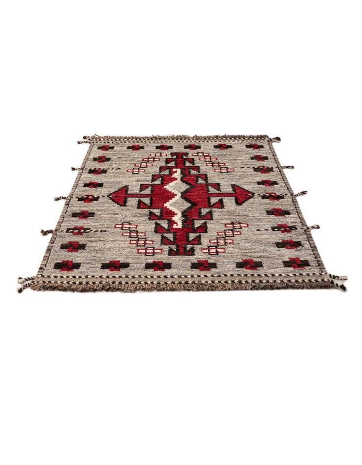 Detail image of 4' 3 x 5' 10 Hand Knotted Moroccan Wool Rug