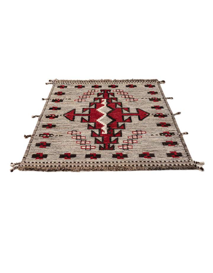 4' 3 x 5' 10 Hand Knotted Moroccan Wool Rug