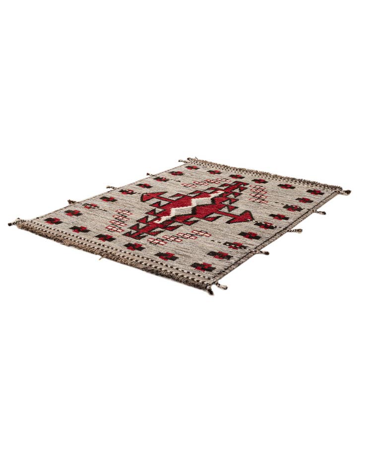 Detail image of 4' 3 x 5' 10 Hand Knotted Moroccan Wool Rug