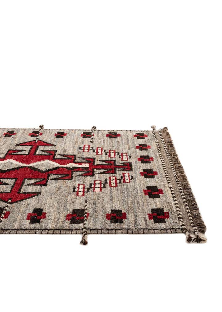 4' 3 x 5' 10 Hand Knotted Moroccan Wool Rug