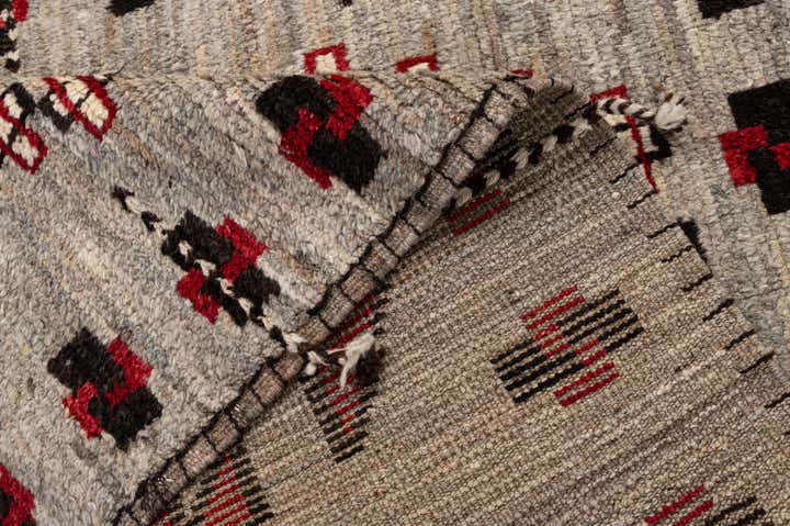 4' 3 x 5' 10 Hand Knotted Moroccan Wool Rug