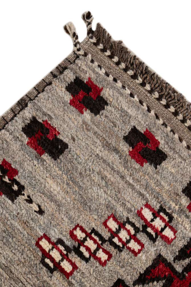 4' 3 x 5' 10 Hand Knotted Moroccan Wool Rug