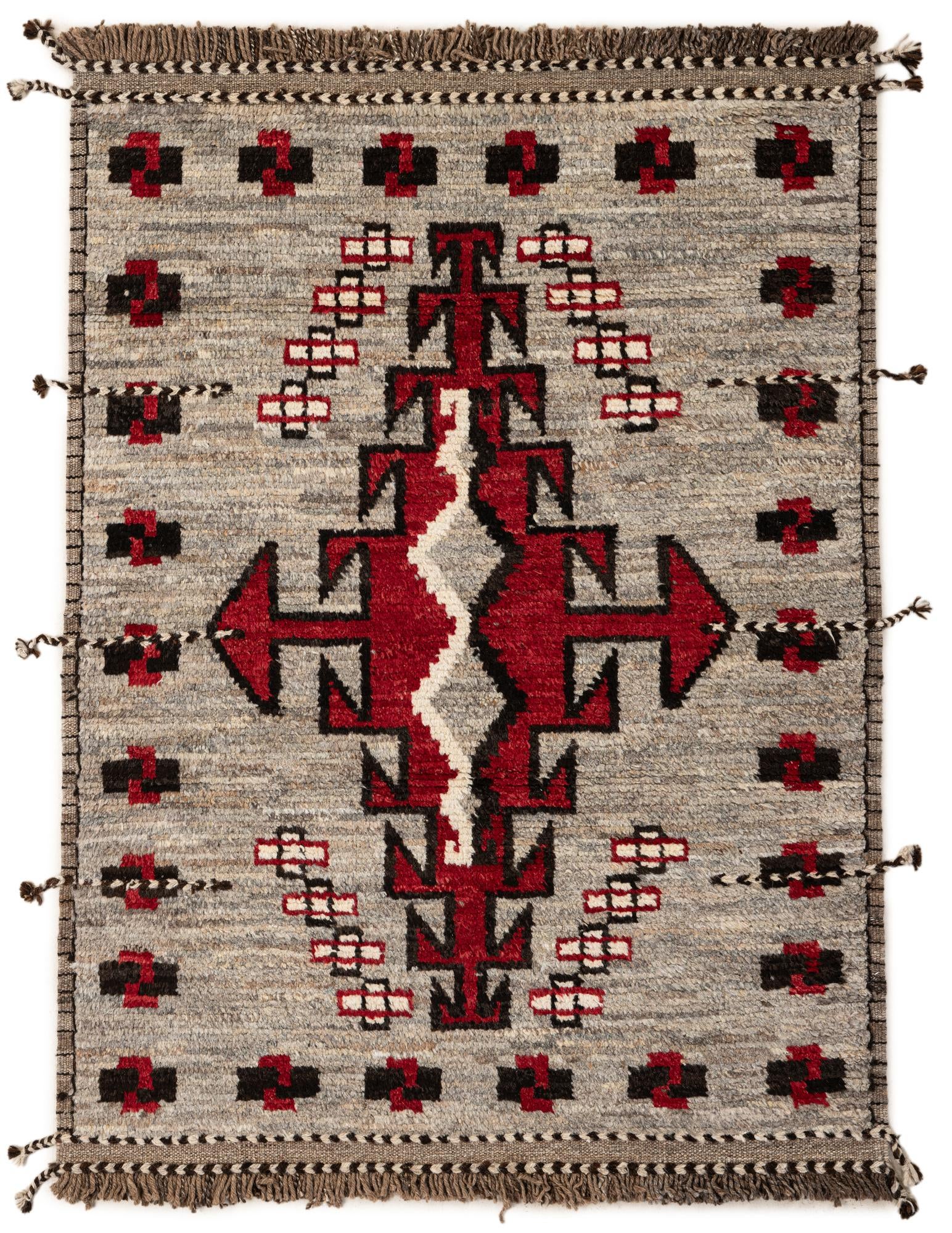 4' 3 x 5' 10 Hand Knotted Moroccan Wool Rug