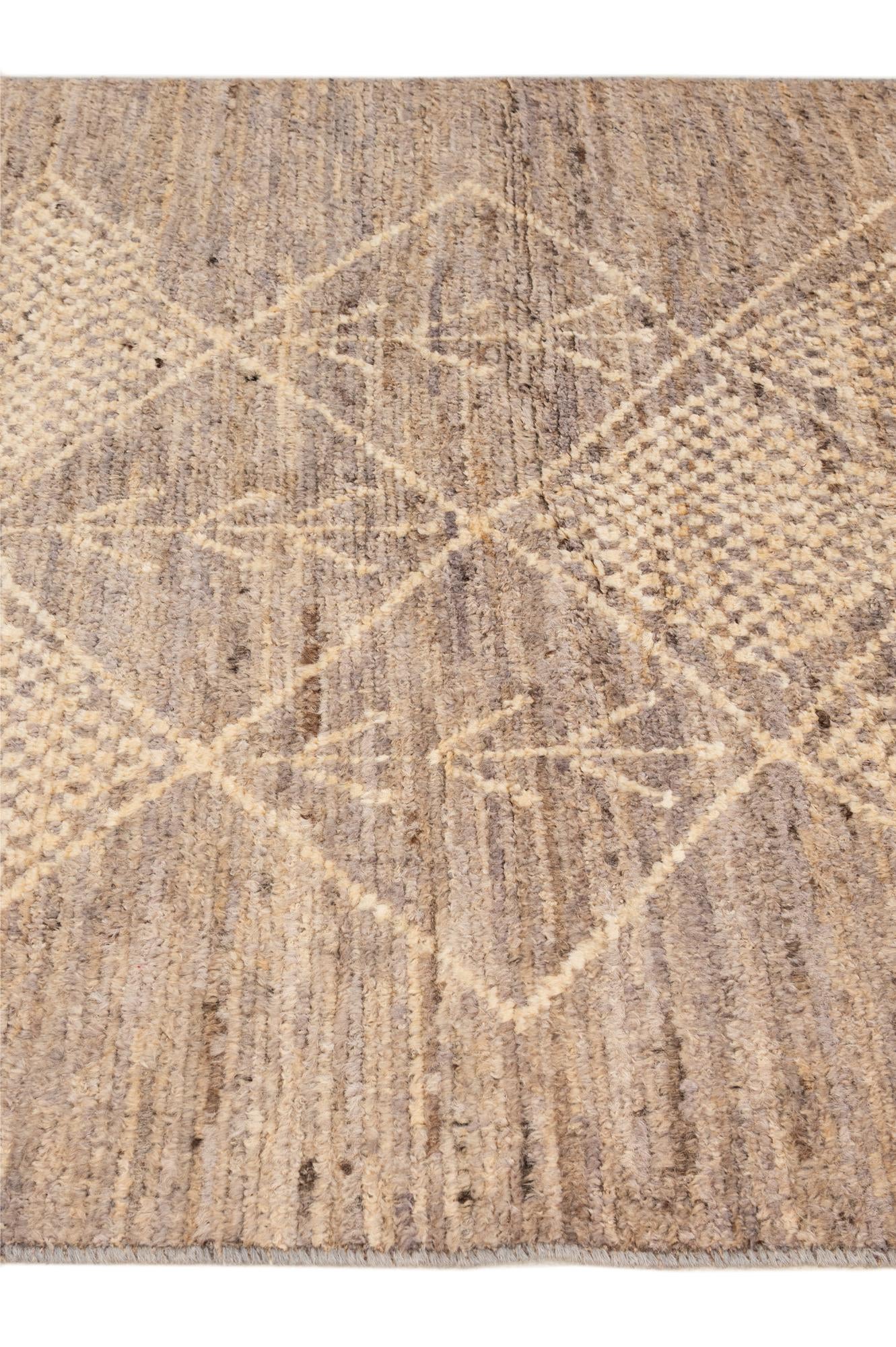 4' 8 x 6' 2 Hand Knotted Moroccan Wool Rug
