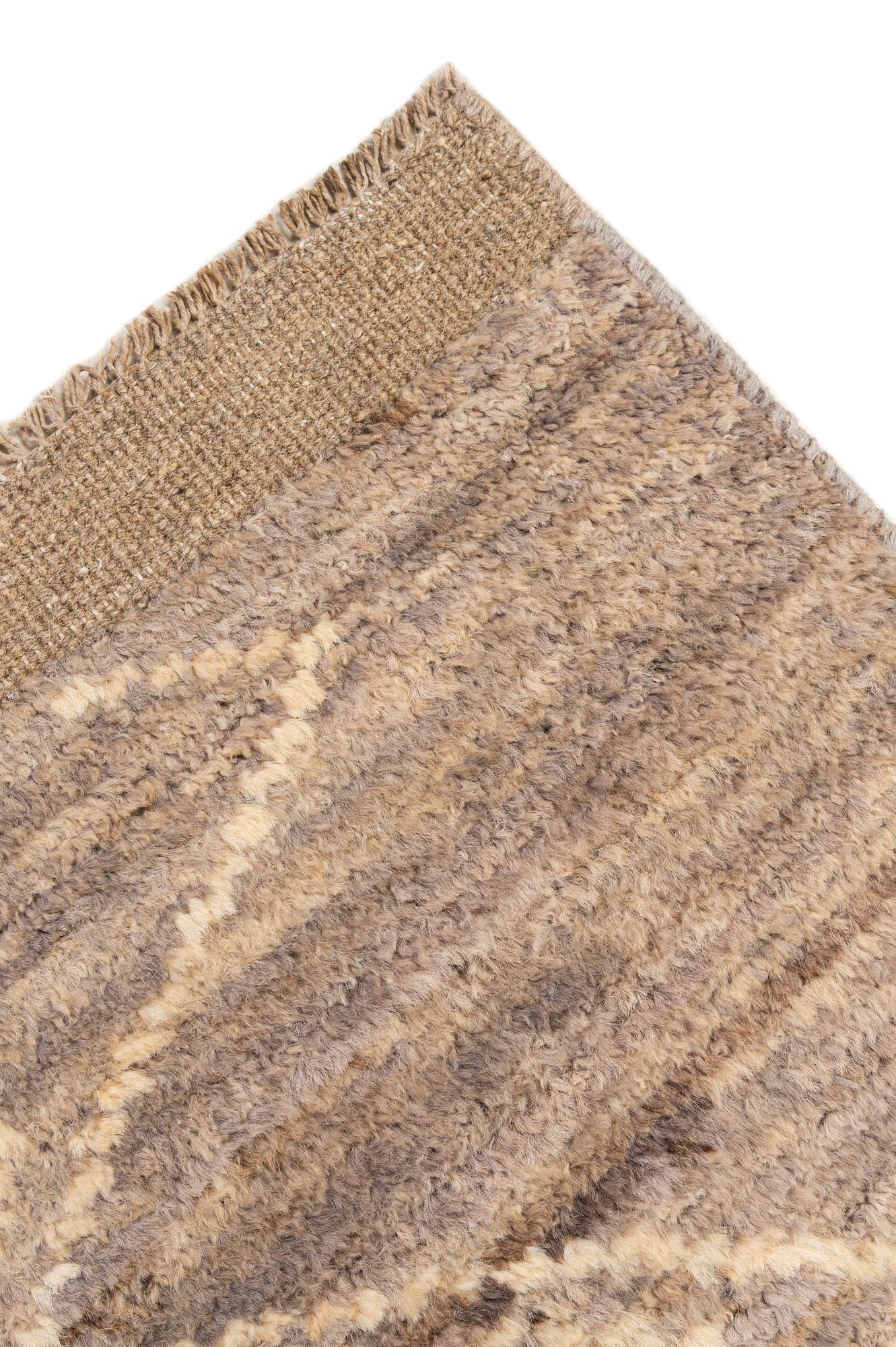 4' 8 x 6' 2 Hand Knotted Moroccan Wool Rug