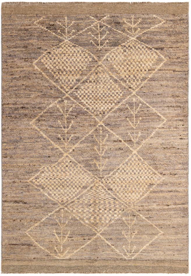 Detail image of 4' 8 x 6' 2 Hand Knotted Moroccan Wool Rug