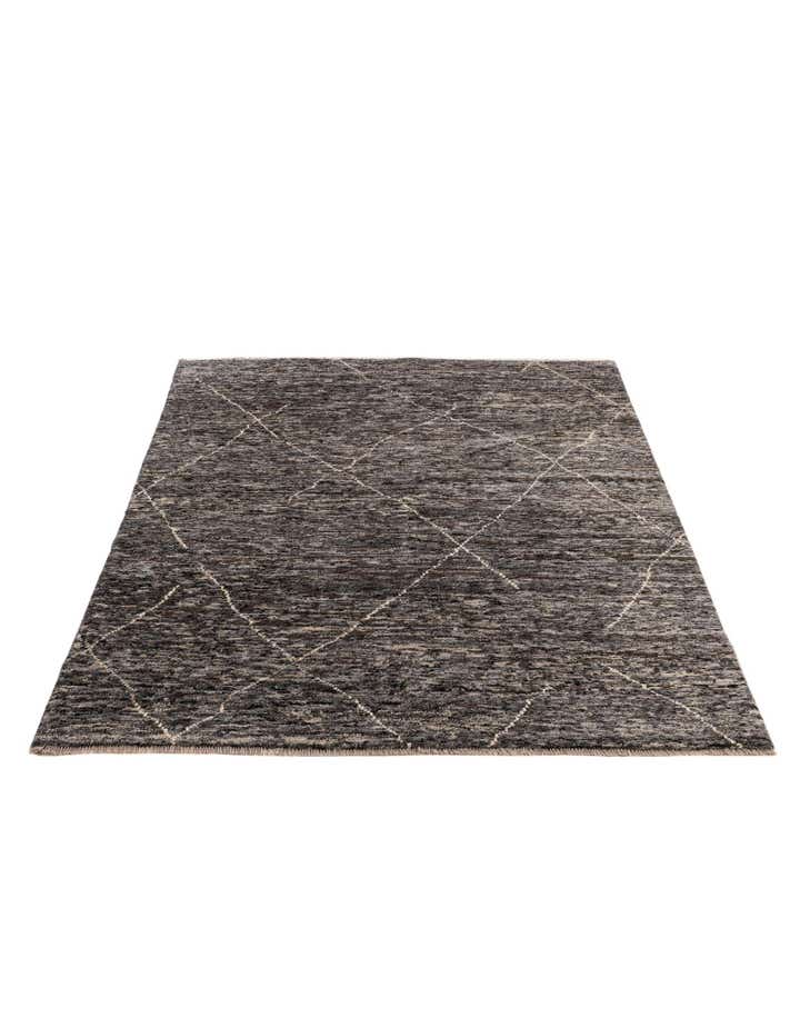 4' 7 x 6' 5 Hand Knotted Moroccan Wool Rug