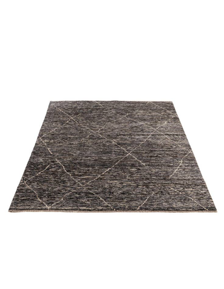 Detail image of 4' 7 x 6' 5 Hand Knotted Moroccan Wool Rug