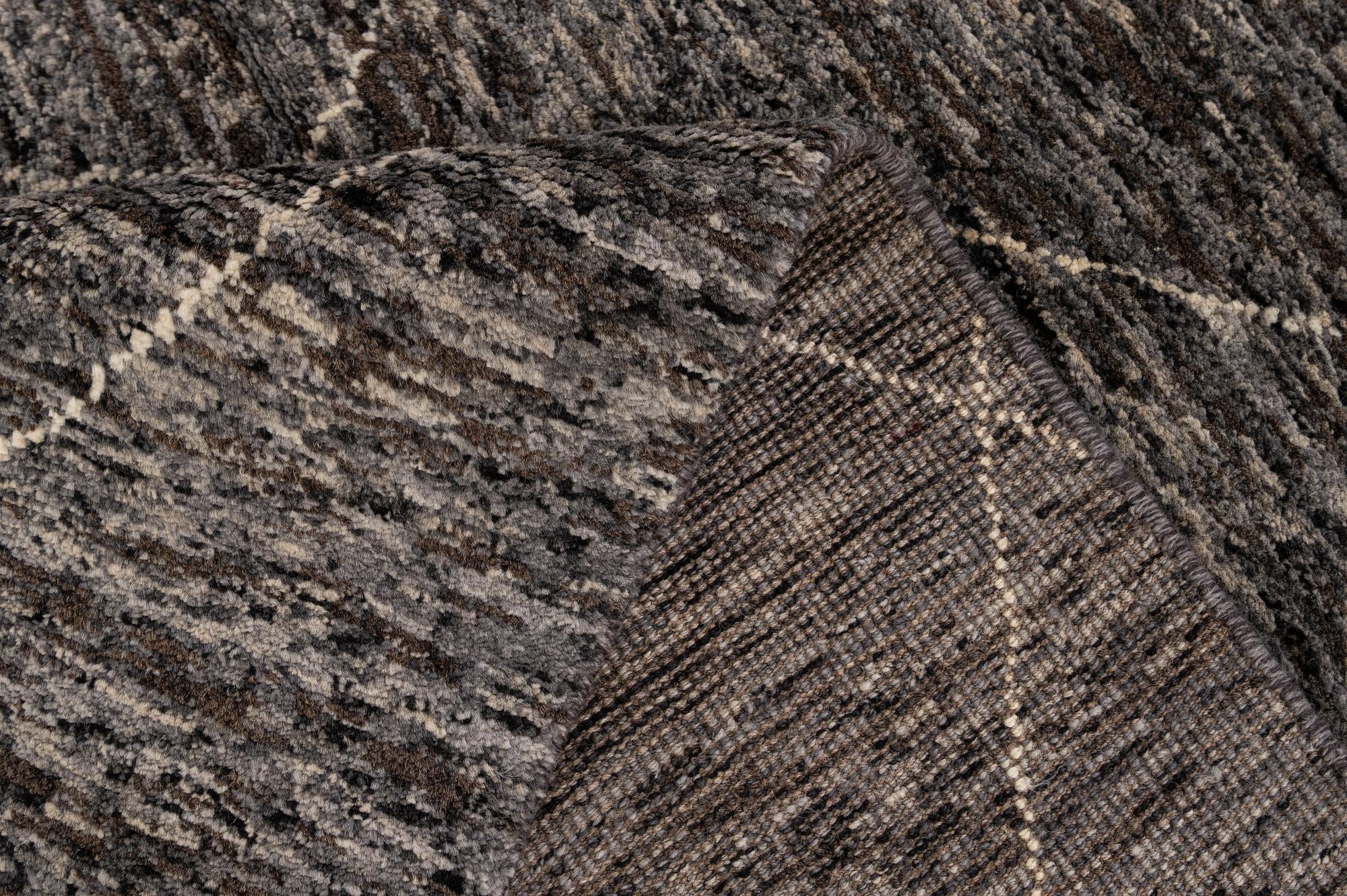 4' 7 x 6' 5 Hand Knotted Moroccan Wool Rug