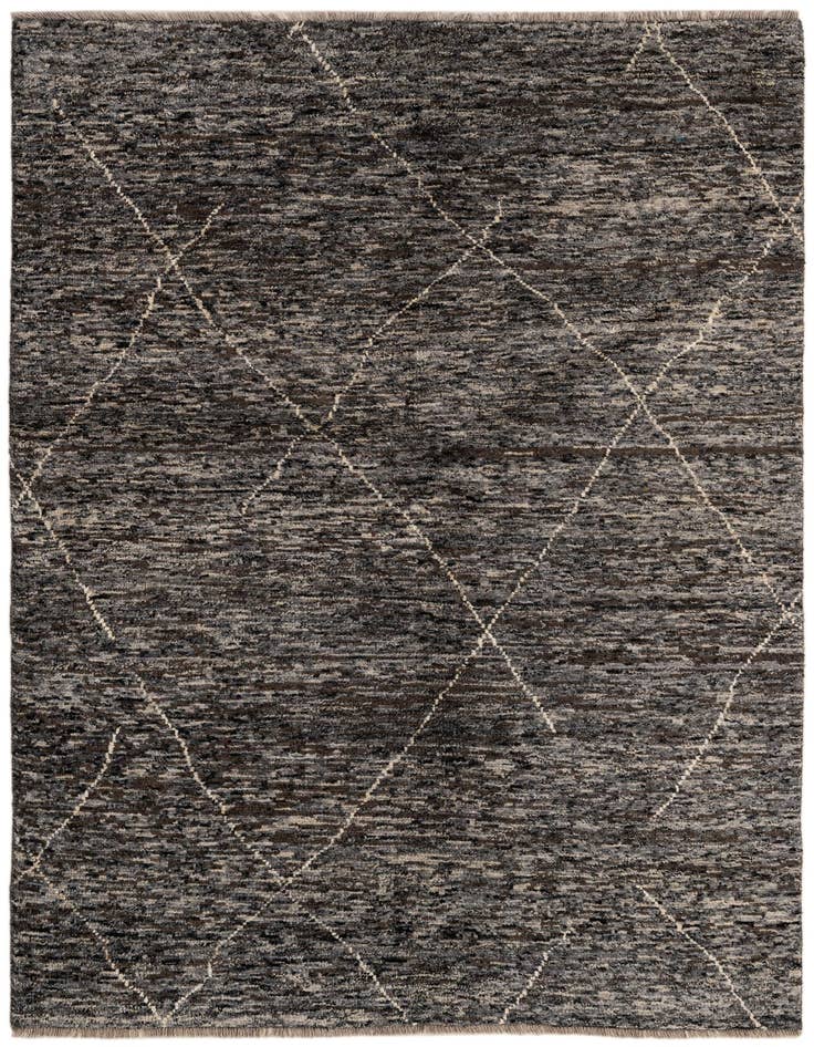 Detail image of 4' 7 x 6' 5 Hand Knotted Moroccan Wool Rug