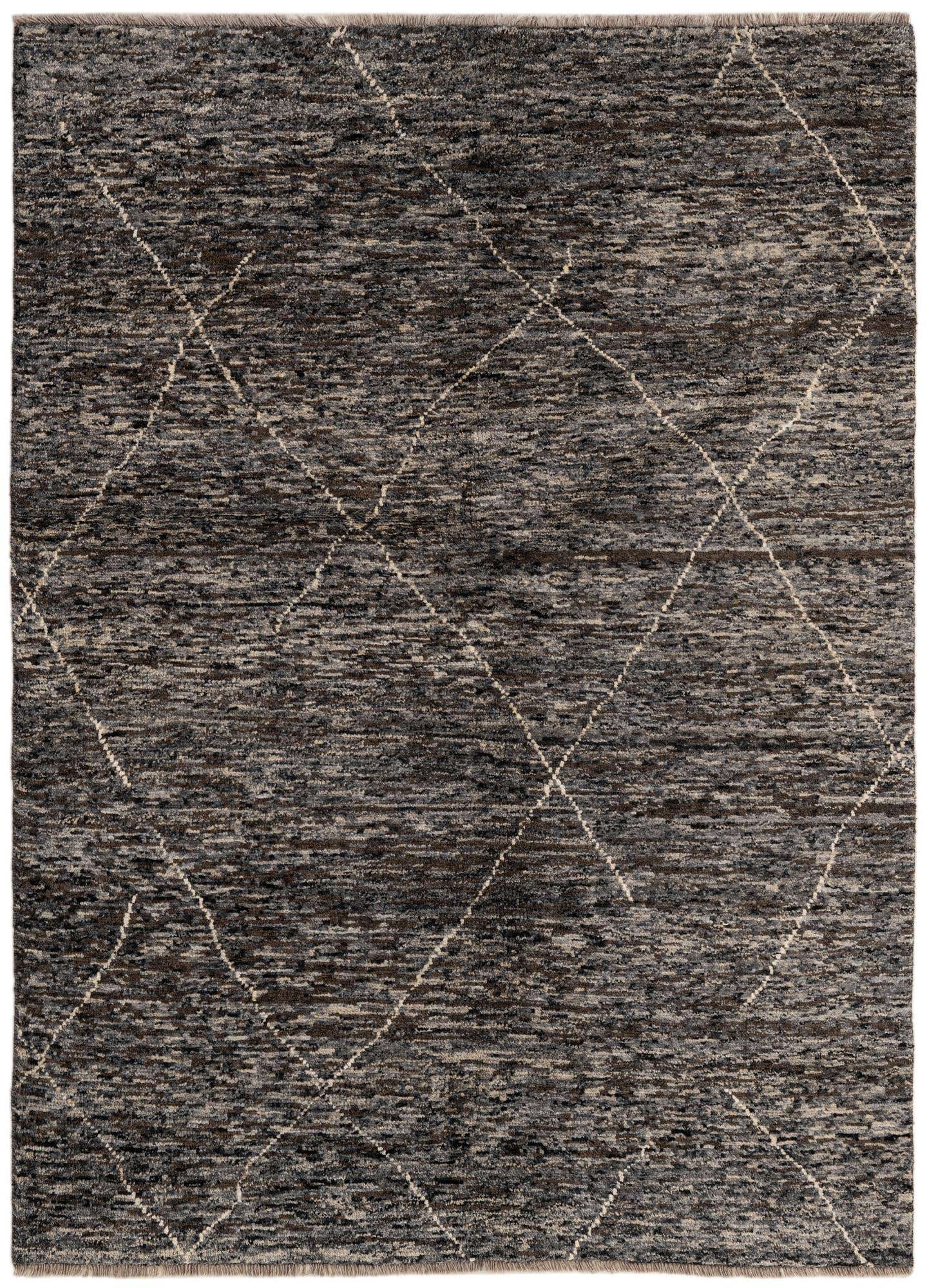 4' 7 x 6' 5 Hand Knotted Moroccan Wool Rug
