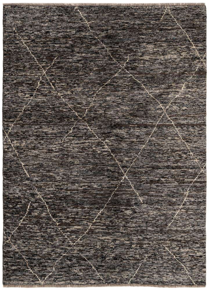 4' 7 x 6' 5 Hand Knotted Moroccan Wool Rug