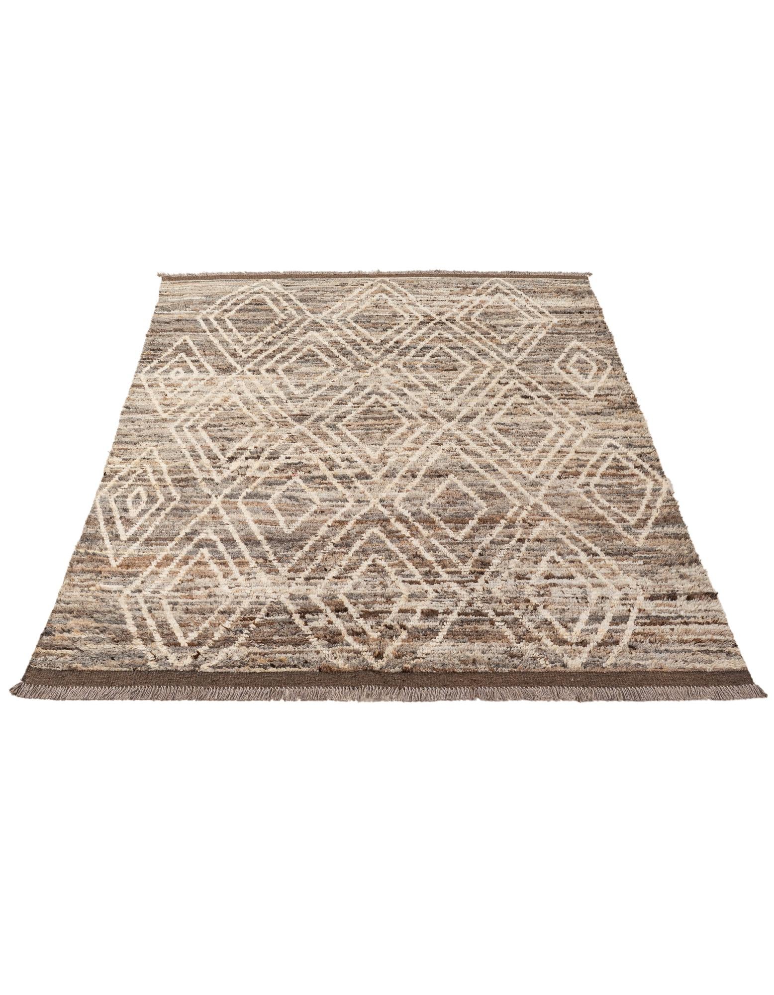 5' 5 x 8' Hand Knotted Moroccan Wool Rug