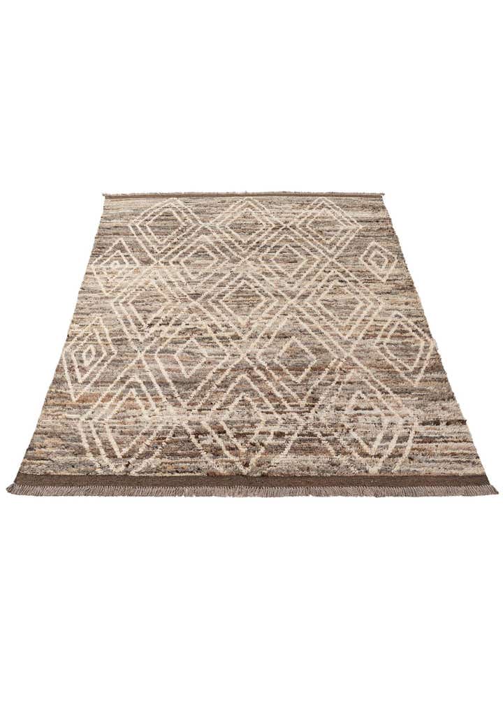 5' 5 x 8' Hand Knotted Moroccan Wool Rug