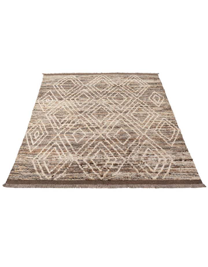 5' 5 x 8' Hand Knotted Moroccan Wool Rug
