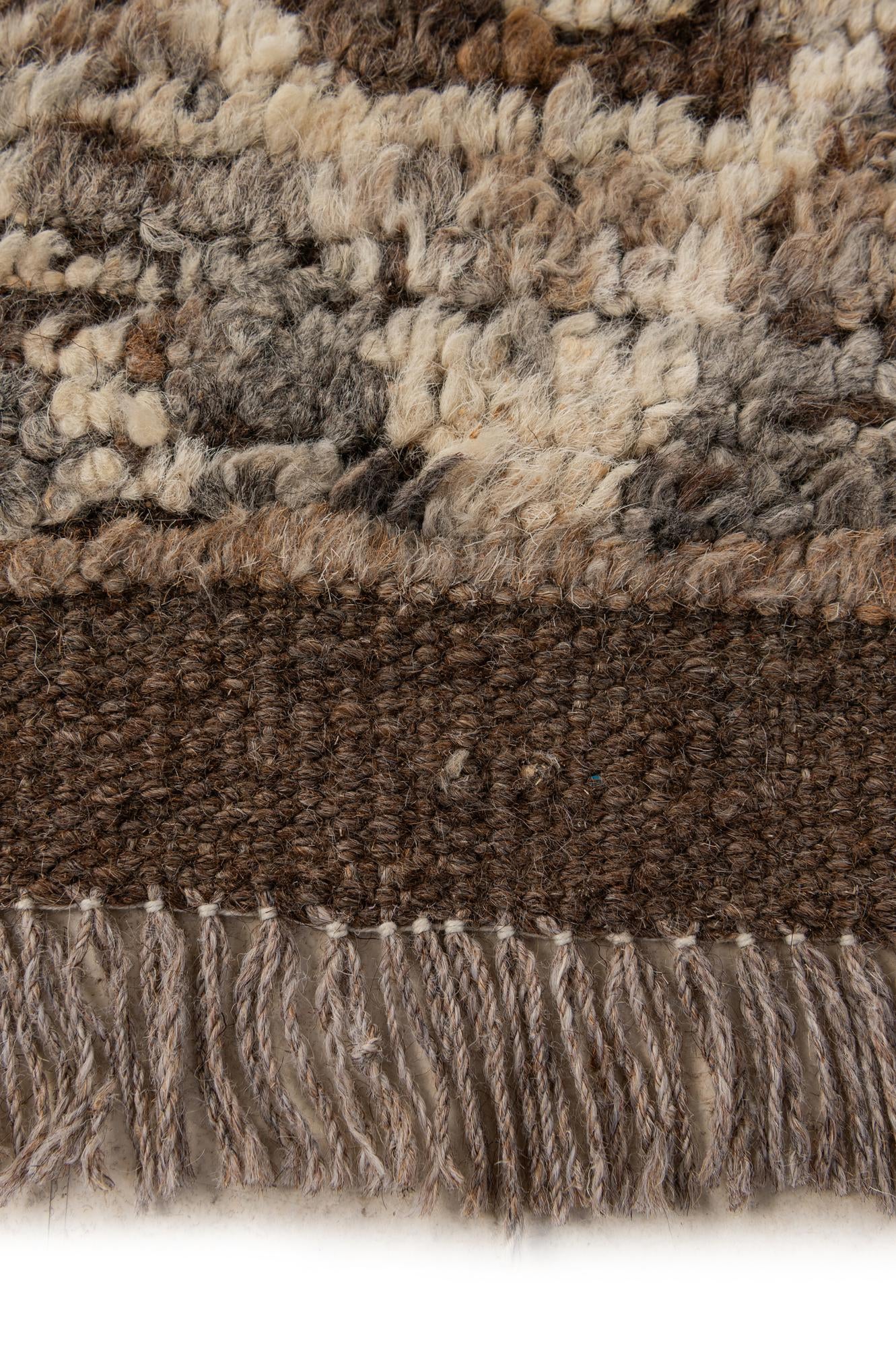 5' 5 x 8' Hand Knotted Moroccan Wool Rug