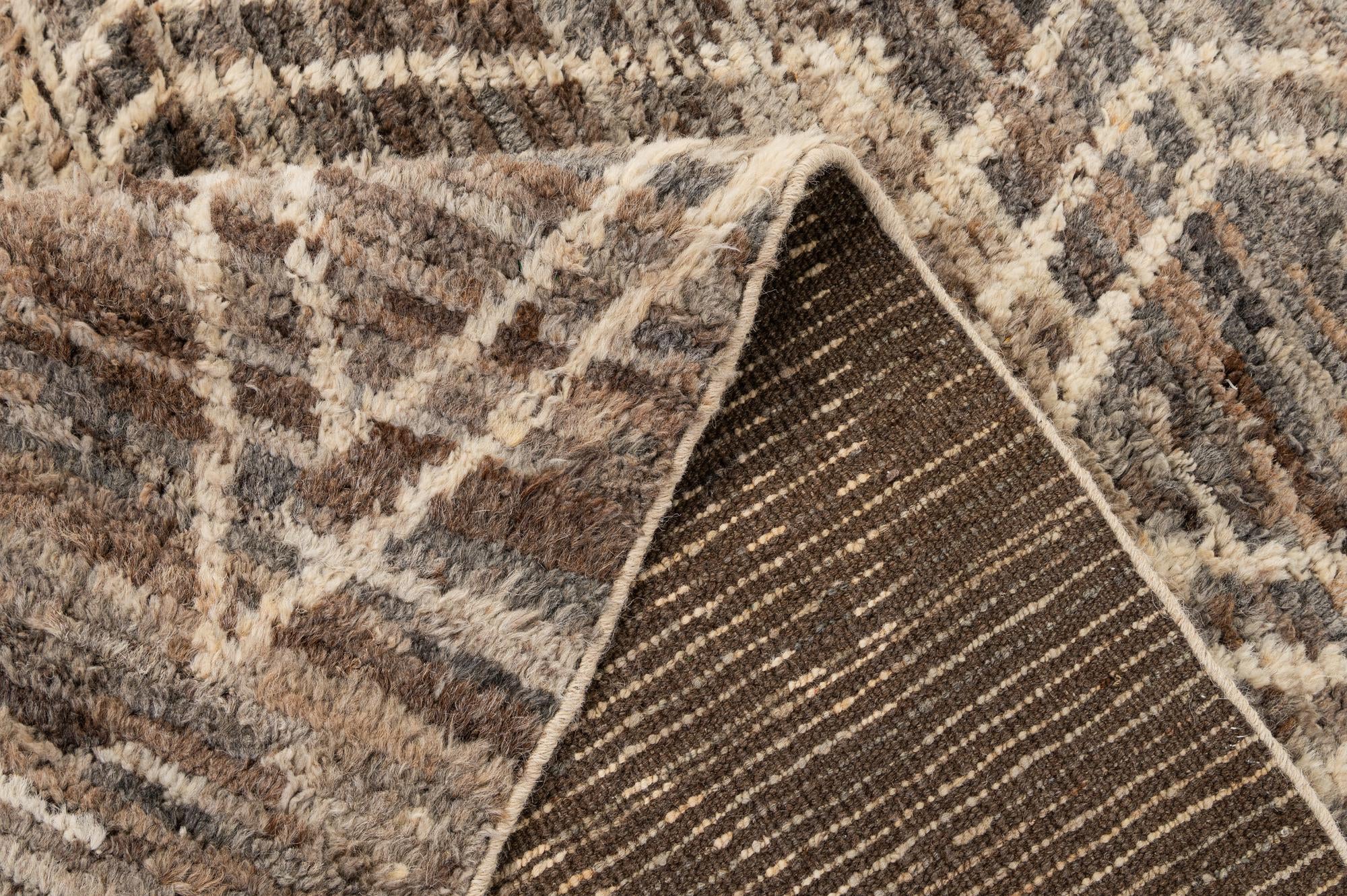 5' 5 x 8' Hand Knotted Moroccan Wool Rug