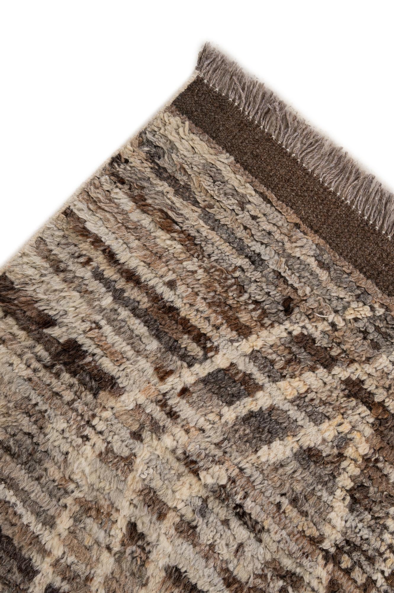 5' 5 x 8' Hand Knotted Moroccan Wool Rug