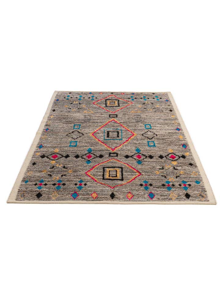 5' 4 x 7' 11 Hand Knotted Moroccan Wool Rug