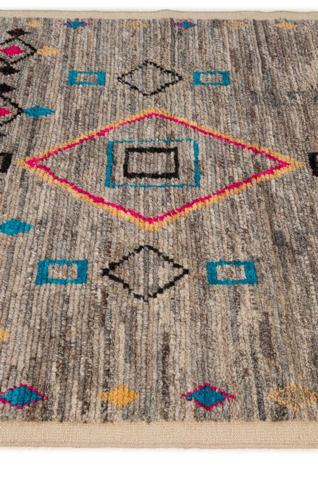 Detail image of 5' 4 x 7' 11 Hand Knotted Moroccan Wool Rug