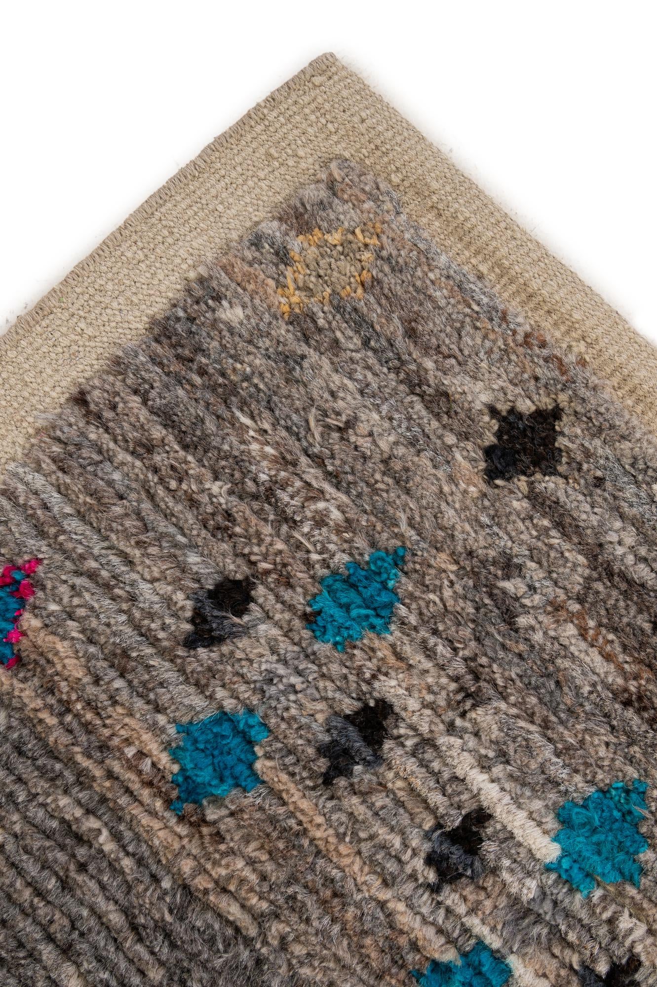 5' 4 x 7' 11 Hand Knotted Moroccan Wool Rug