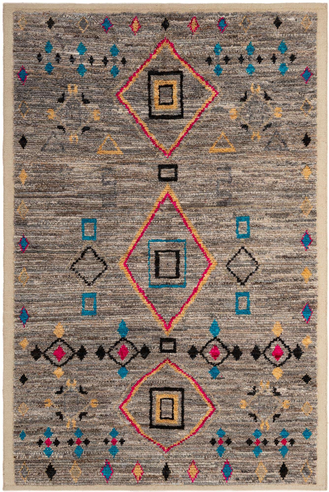5' 4 x 7' 11 Hand Knotted Moroccan Wool Rug