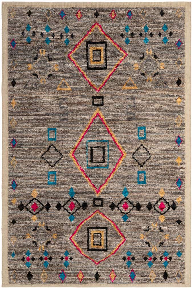 5' 4 x 7' 11 Hand Knotted Moroccan Wool Rug
