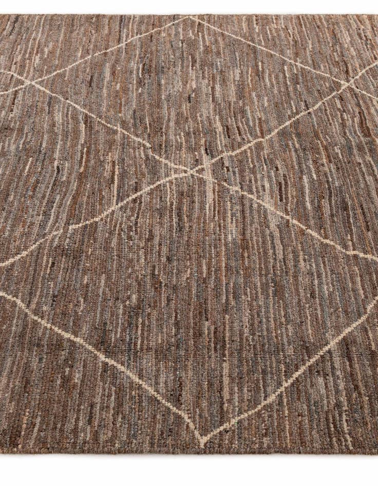 Detail image of 5' 11 x 7' 11 Hand Knotted Moroccan Wool Rug
