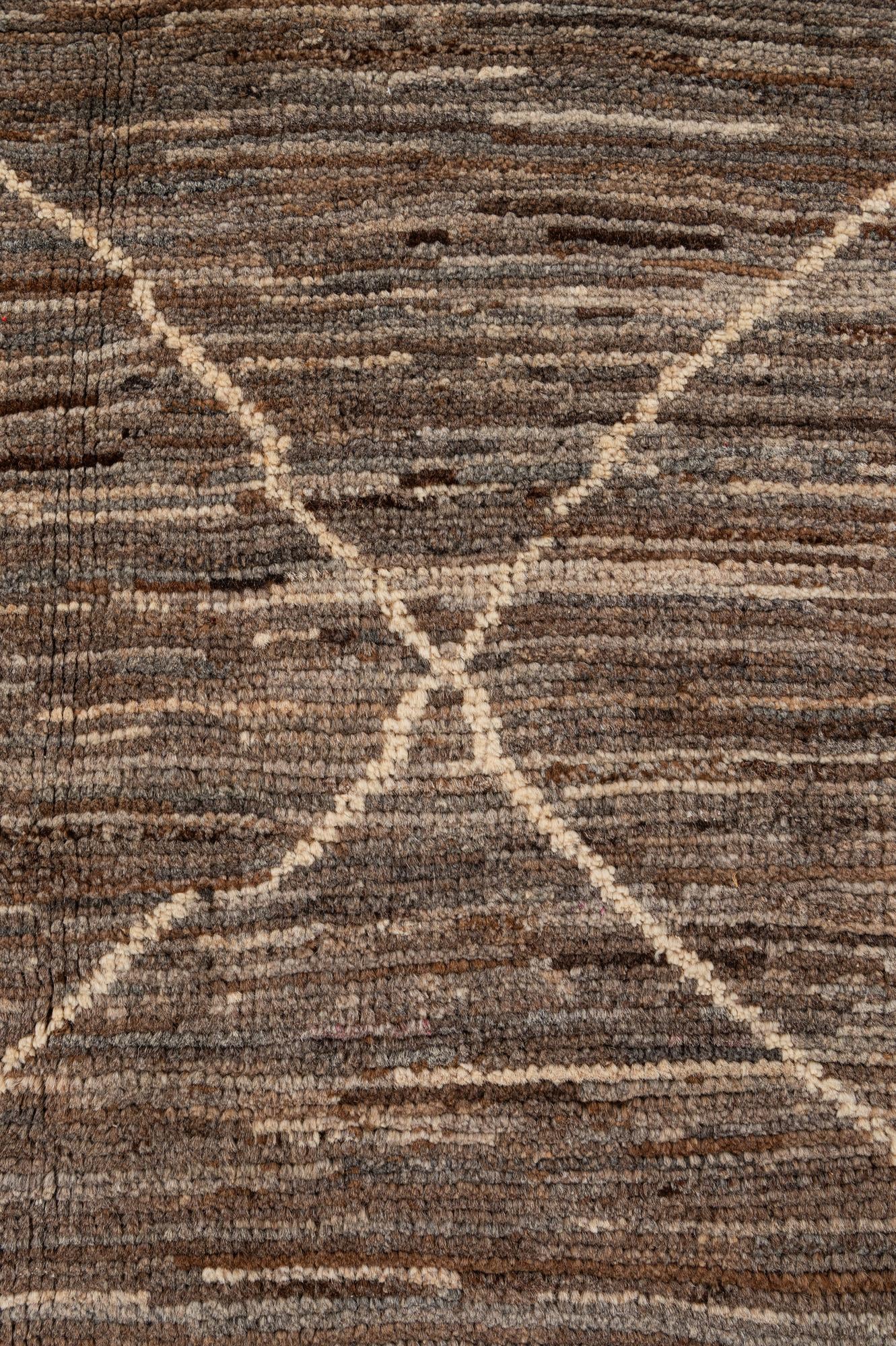 5' 11 x 7' 11 Hand Knotted Moroccan Wool Rug