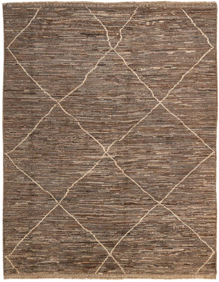 Detail image of 5' 11 x 7' 11 Hand Knotted Moroccan Wool Rug