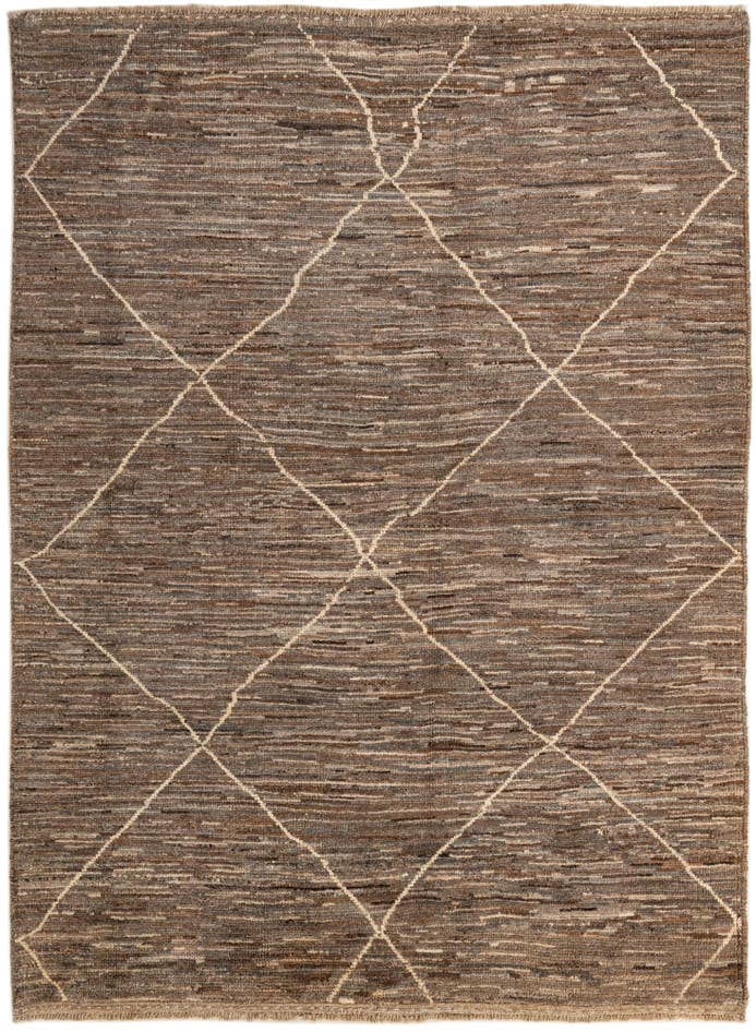Detail image of 5' 11 x 7' 11 Hand Knotted Moroccan Wool Rug