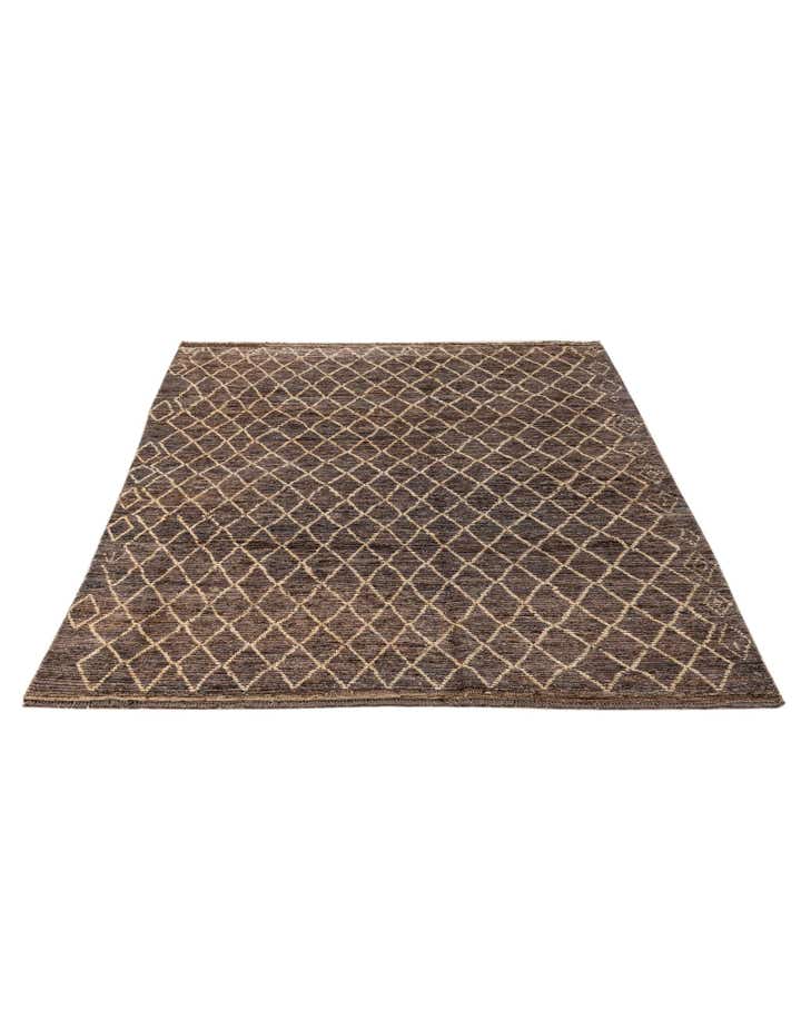 5' 9 x 8' 2 Hand Knotted Moroccan Wool Rug