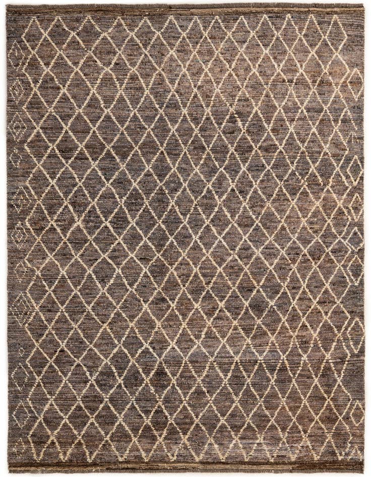 Detail image of 5' 9 x 8' 2 Hand Knotted Moroccan Wool Rug