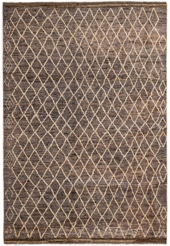 Detail image of 5' 9 x 8' 2 Hand Knotted Moroccan Wool Rug