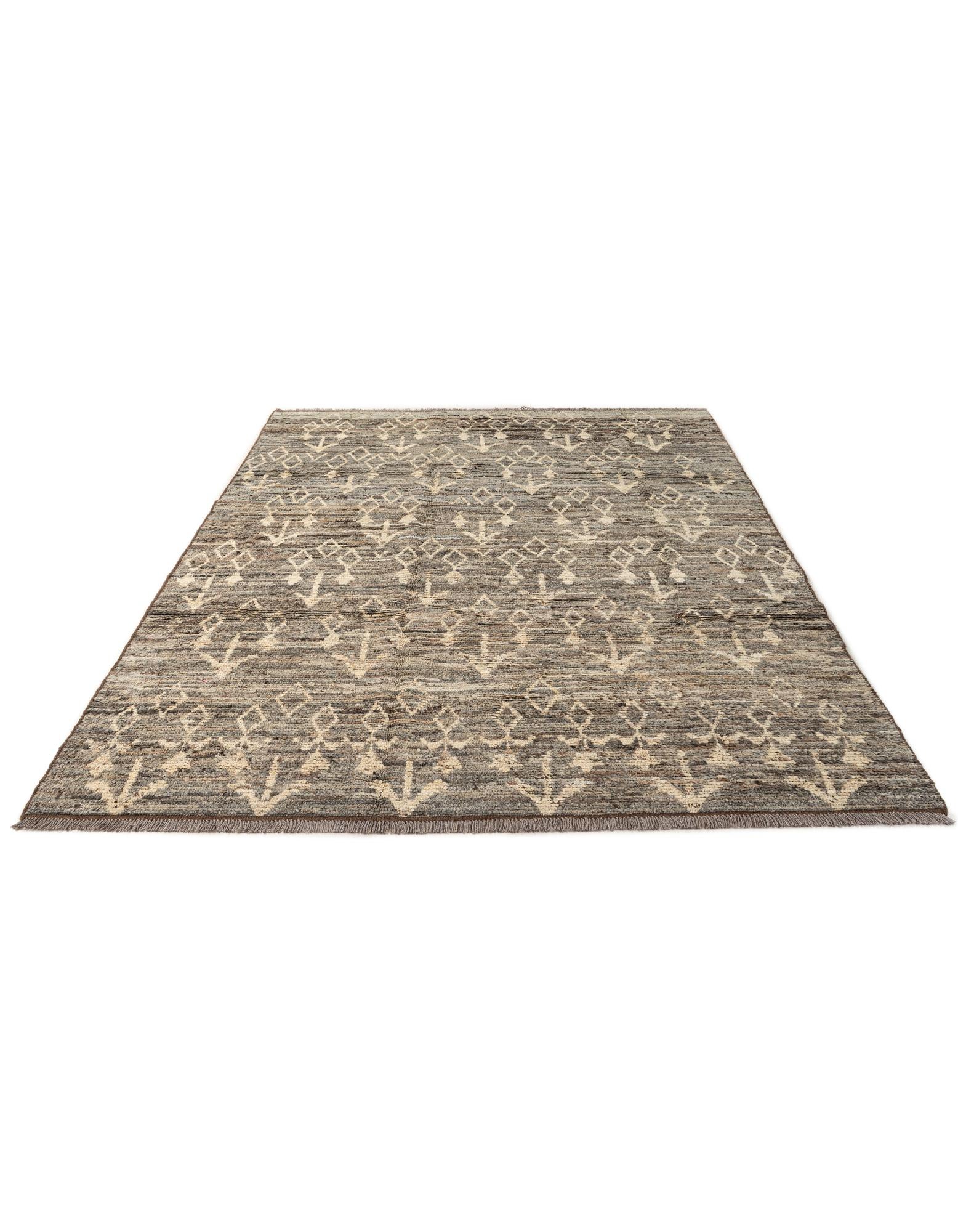 6' 8 x 9' 9 Hand Knotted Moroccan Wool Rug
