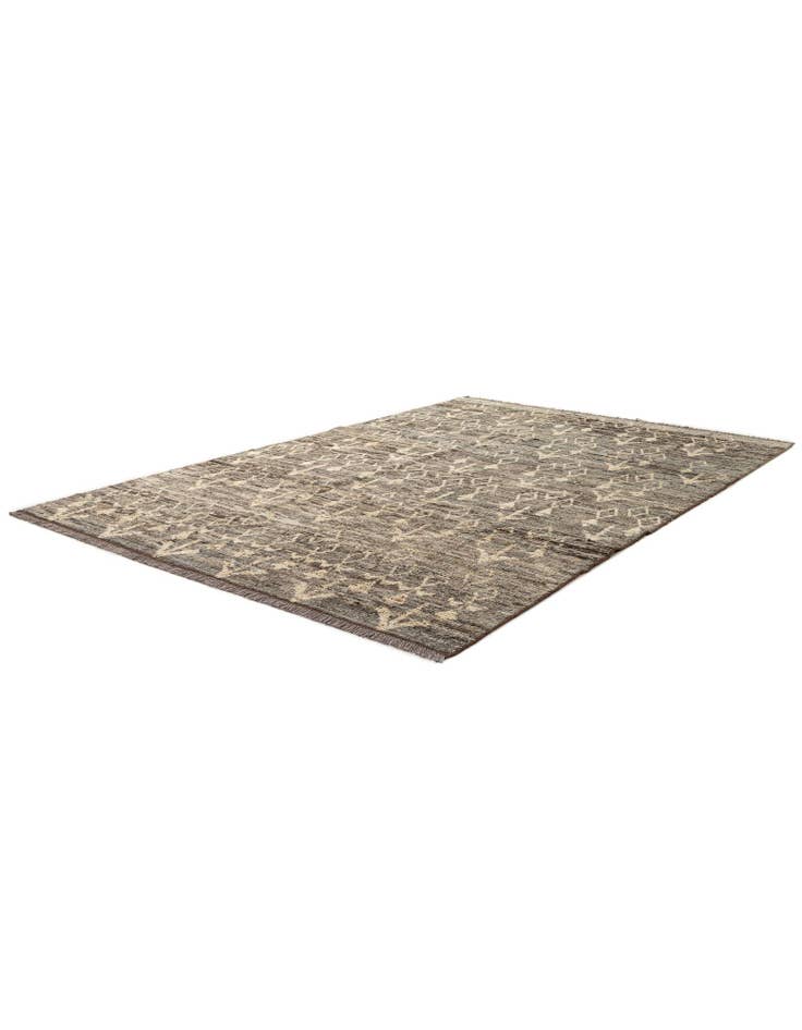 Detail image of 6' 8 x 9' 9 Hand Knotted Moroccan Wool Rug