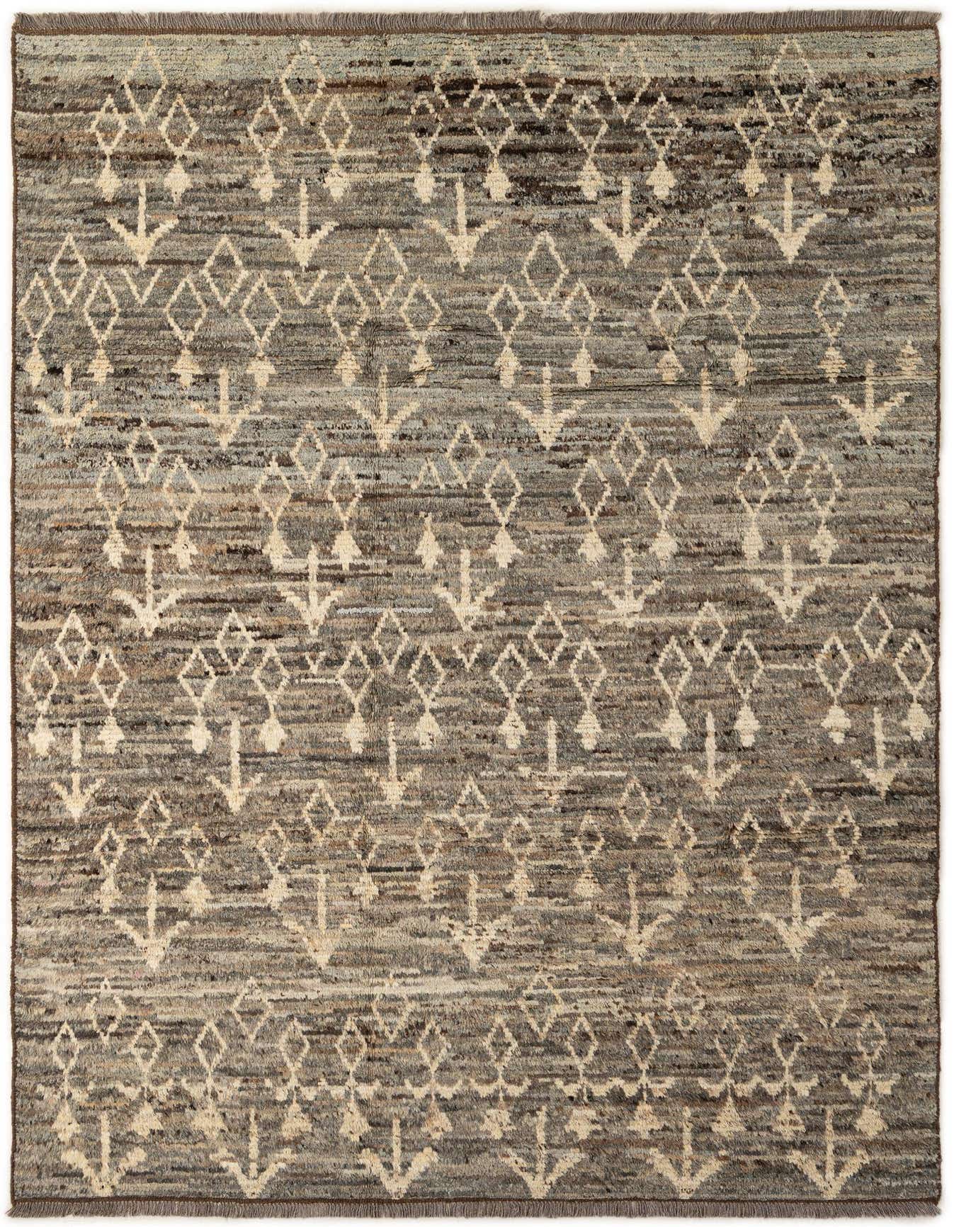 6' 8 x 9' 9 Hand Knotted Moroccan Wool Rug