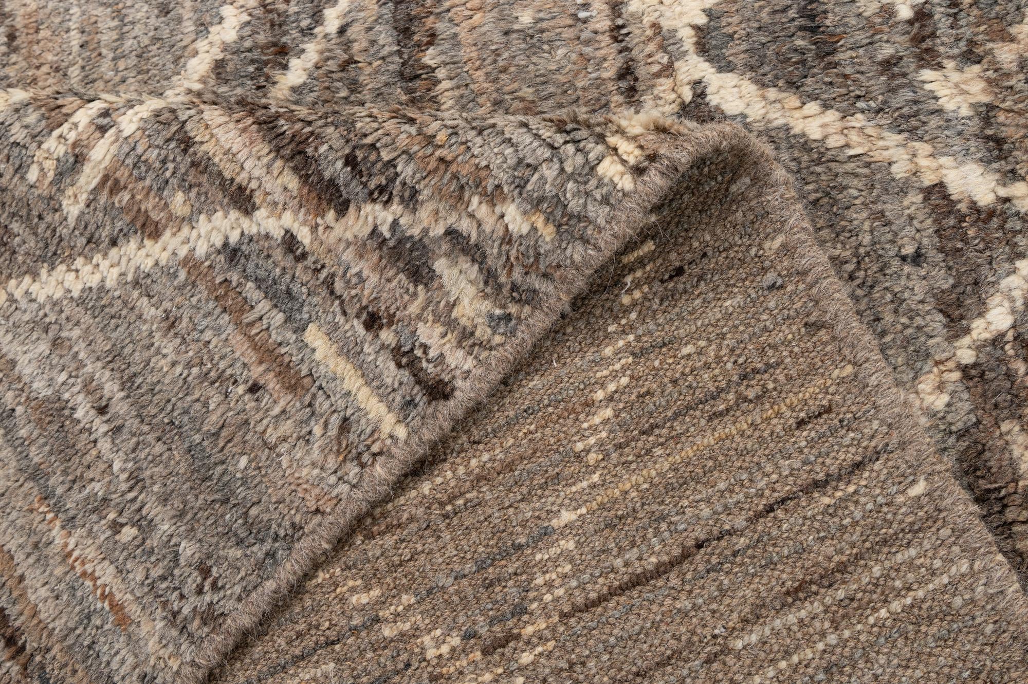6' 10 x 9' 8 Hand Knotted Moroccan Wool Rug