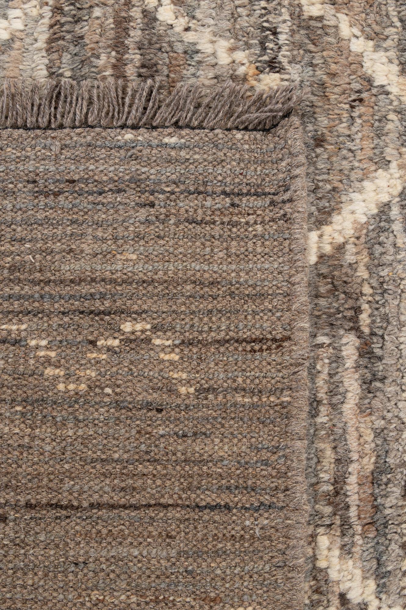 6' 10 x 9' 8 Hand Knotted Moroccan Wool Rug