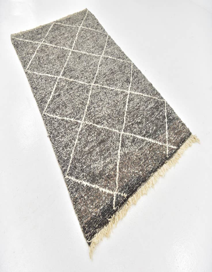 Detail image of 4' 10 x 7' 10 Hand Knotted Moroccan Wool Rug