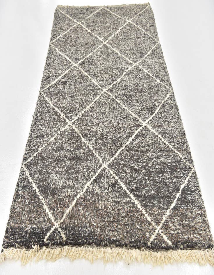 Detail image of 4' 10 x 7' 10 Hand Knotted Moroccan Wool Rug