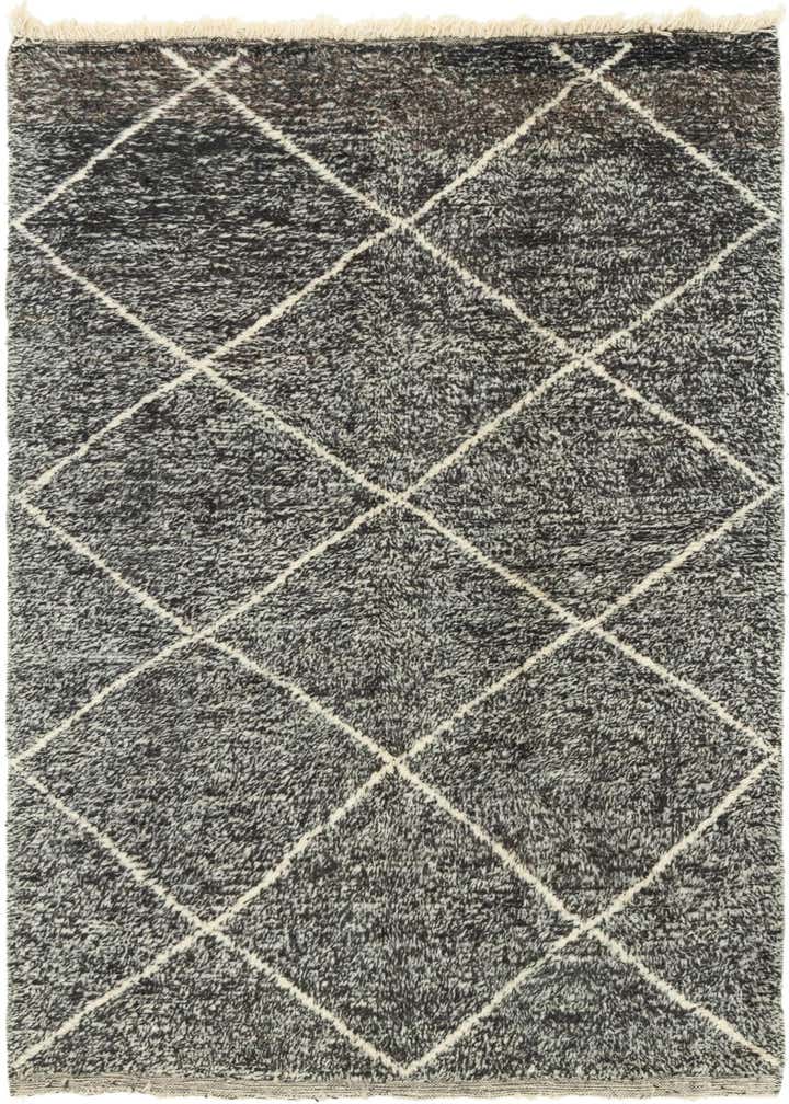 4' 10 x 7' 10 Hand Knotted Moroccan Wool Rug