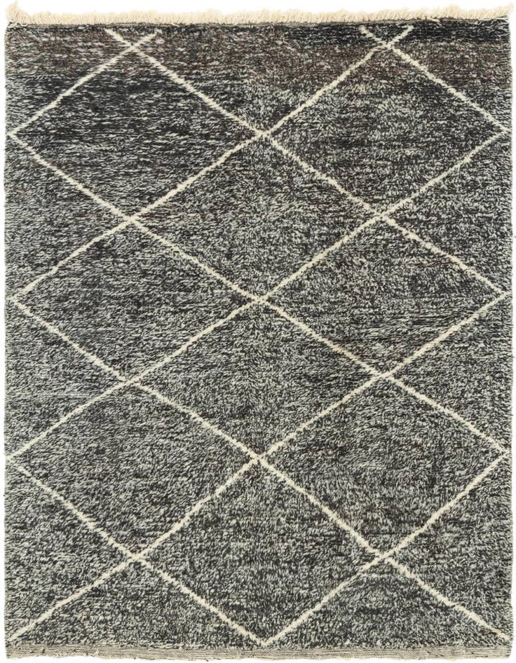 Detail image of 4' 10 x 7' 10 Hand Knotted Moroccan Wool Rug