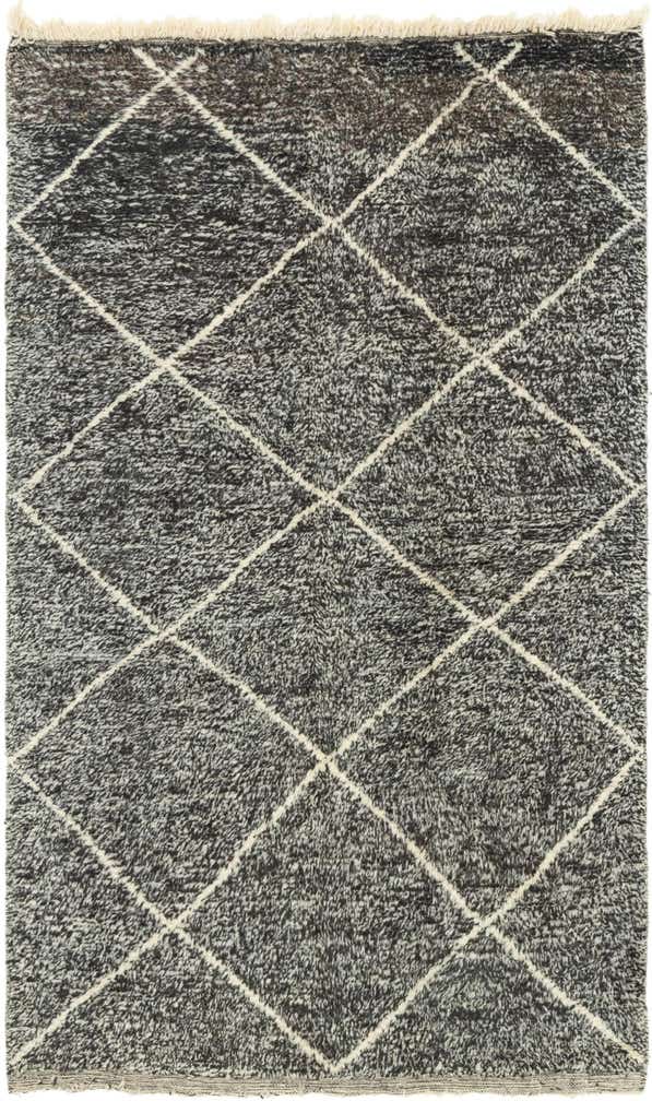 4' 10 x 7' 10 Hand Knotted Moroccan Wool Rug