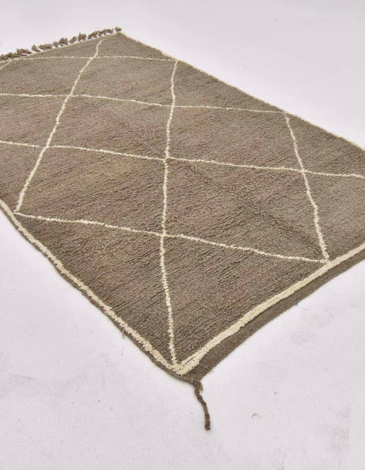 Detail image of 5' 3 x 8' 8 Hand Knotted Moroccan Wool Rug