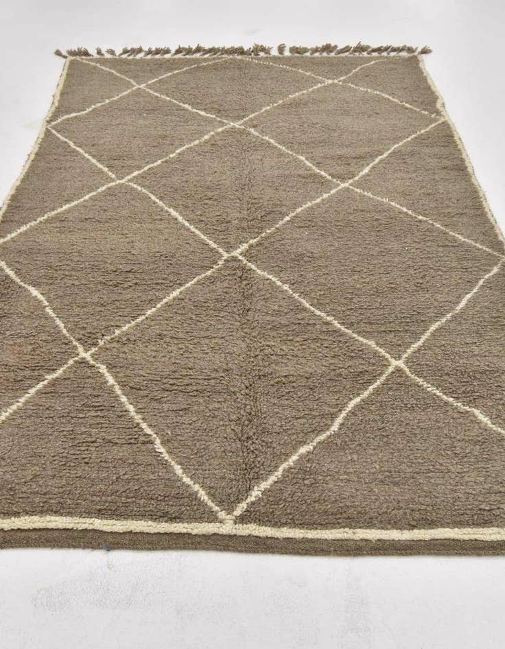 Detail image of 5' 3 x 8' 8 Hand Knotted Moroccan Wool Rug
