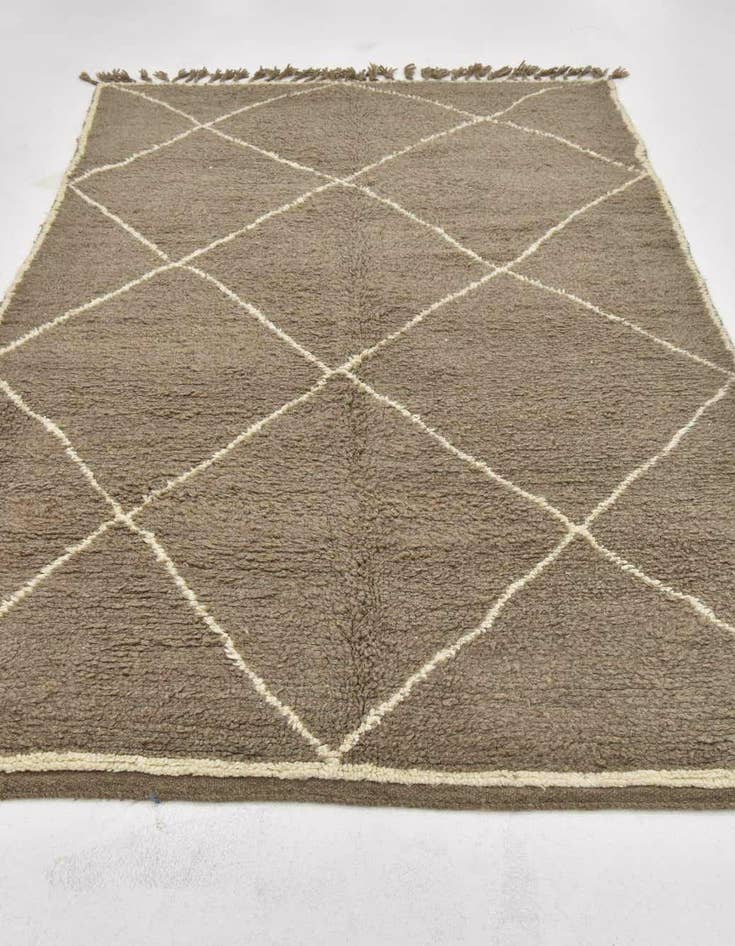 Detail image of 5' 3 x 8' 8 Hand Knotted Moroccan Wool Rug