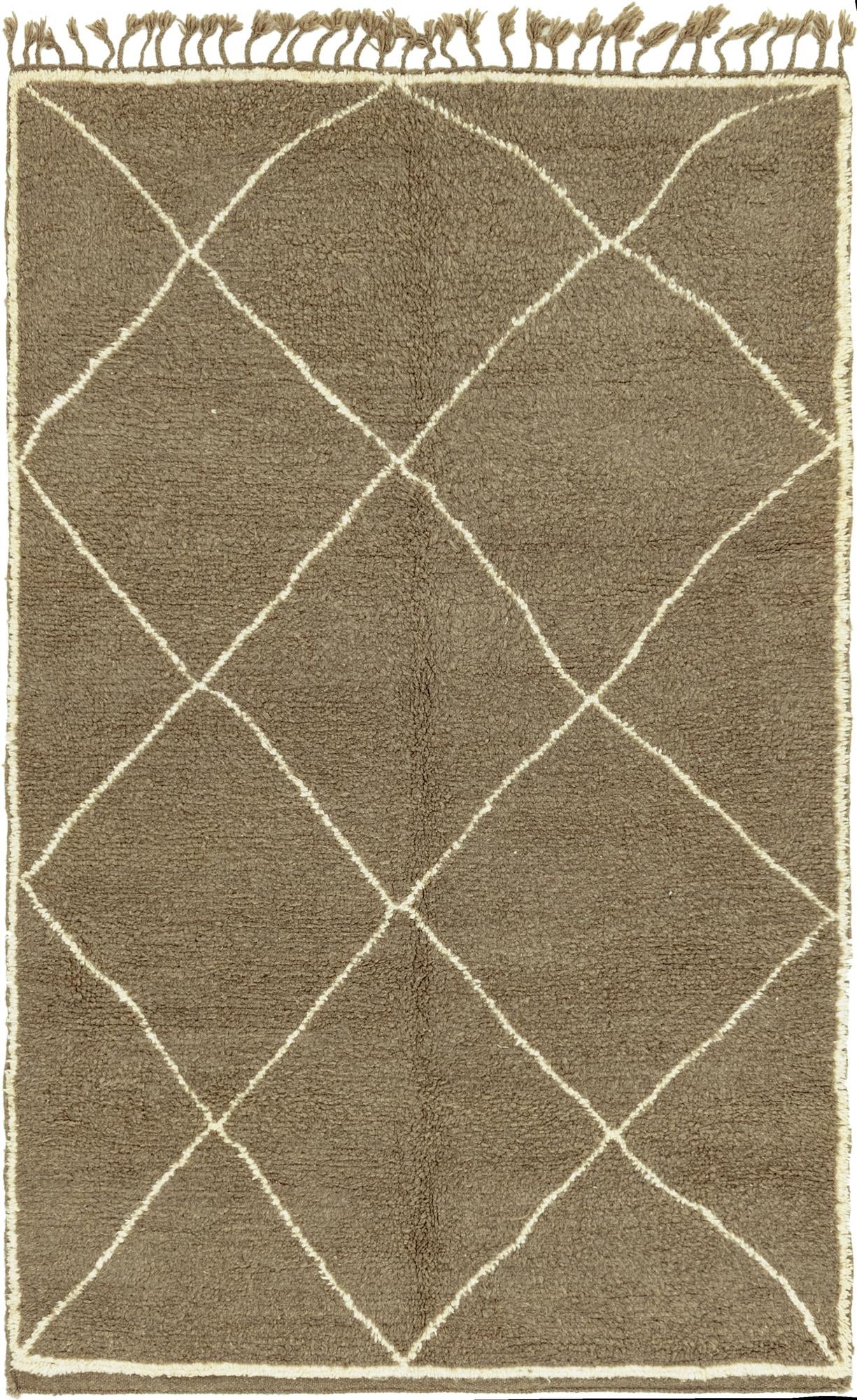 5' 3 x 8' 8 Hand Knotted Moroccan Wool Rug