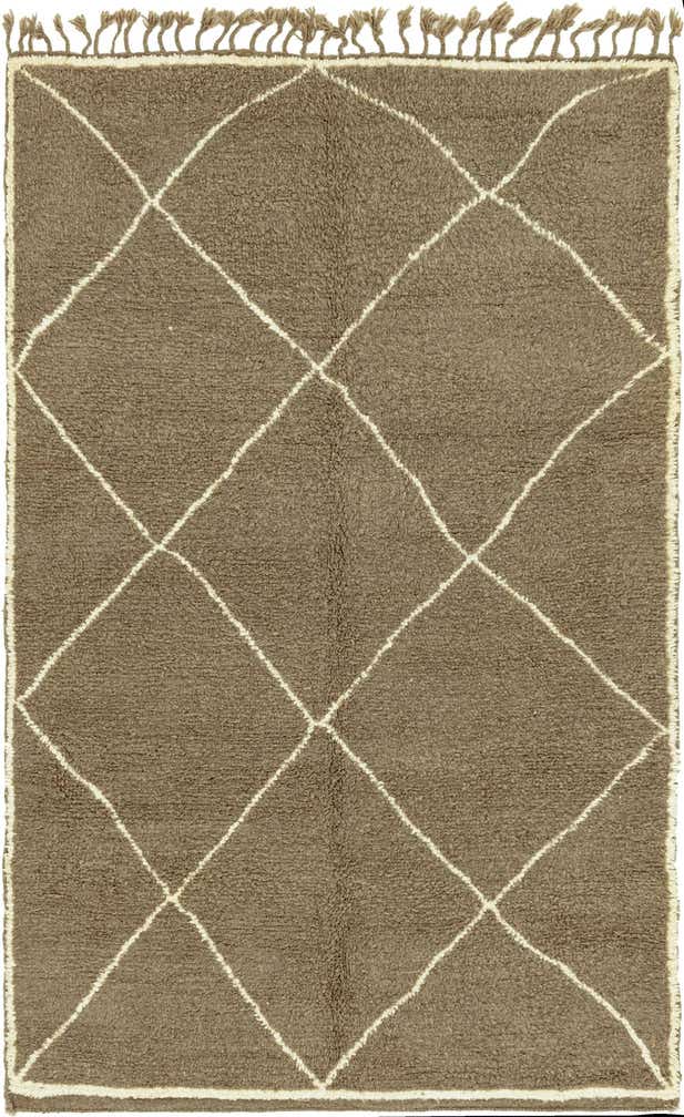 5' 3 x 8' 8 Hand Knotted Moroccan Wool Rug
